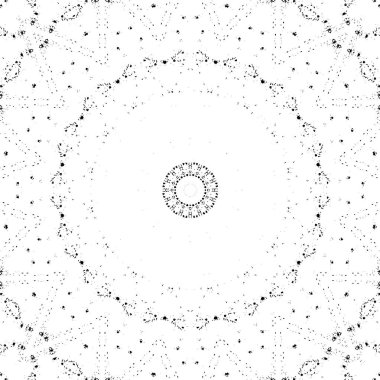 Kaleydoskopik desenli siyah ve beyaz süs arkaplanı