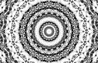 Siyah ve beyaz süslemeli arka plan. Mandala deseni.