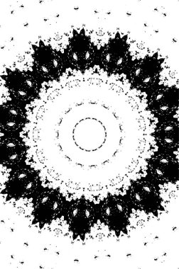 Siyah ve beyaz süslemeli arka plan. Mandala deseni.