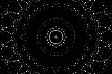 Siyah ve beyaz süslemeli arka plan. Mandala deseni.