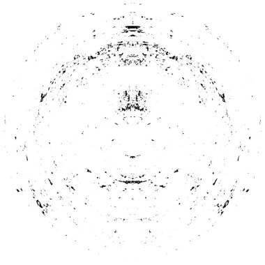 Fırçalanmış Radikal Soyut Tehlike Dokusu, Siyah ve Beyaz 