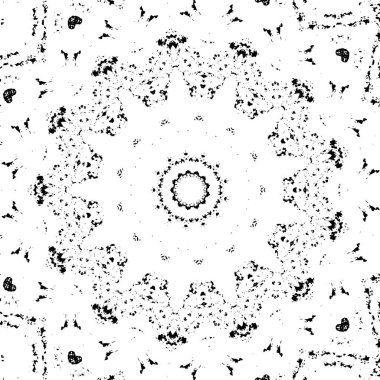 Süslü siyah beyaz mozaik desenli