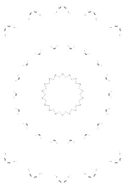 Siyah ve beyaz süslemeli arka plan. Mandala deseni.