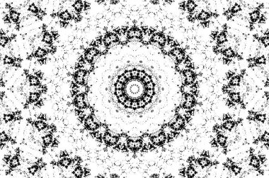 Süslü siyah beyaz mozaik desenli