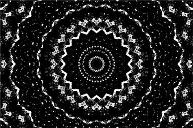 Siyah ve beyaz süslemeli arka plan. Mandala deseni.