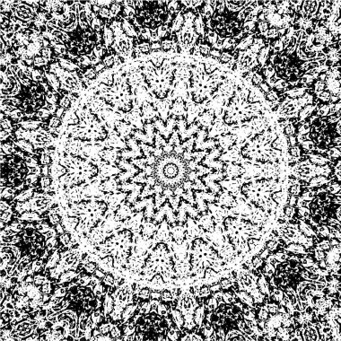 Süslü siyah beyaz mozaik desenli