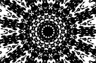 Siyah ve beyaz süslemeli arka plan. Mandala deseni.