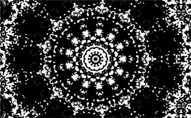 Süslü siyah beyaz mozaik desenli