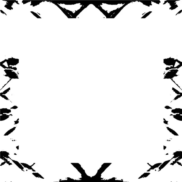 Vierkante Grunge Frame Witte Achtergrond Vector Illustratie — Stockvector