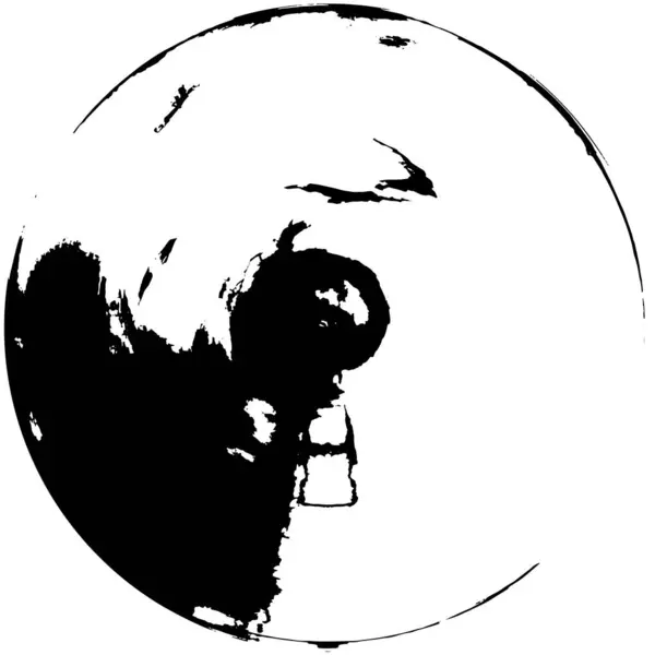 Fond Rond Noir Blanc — Image vectorielle