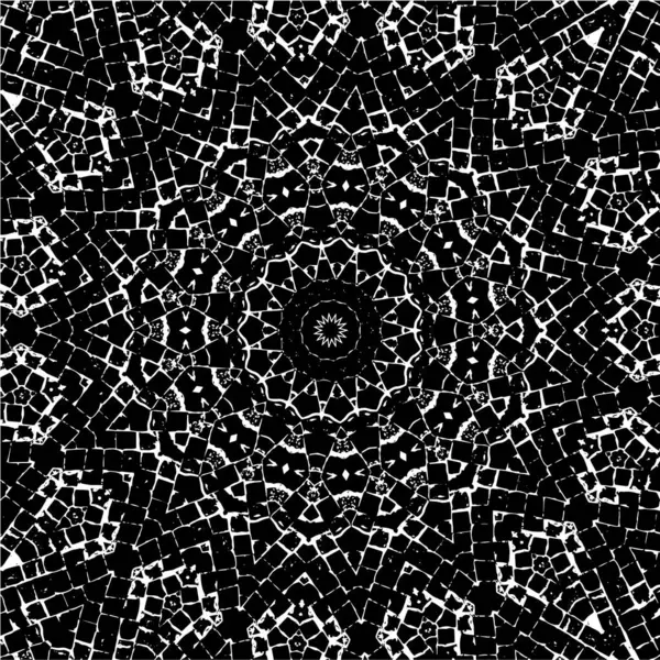 Ozdobné Kaleidoskopické Monochromatické Pozadí — Stockový vektor