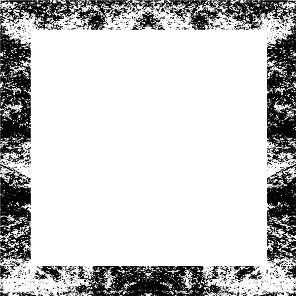 Zwart Witte Achtergrond Met Grunge Frame — Stockvector