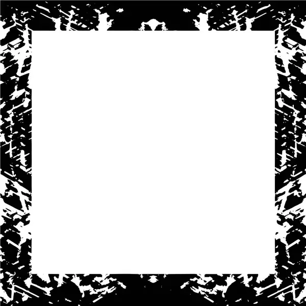 Čtvercový Grunge Rám Bílém Pozadí Vektorová Ilustrace — Stockový vektor