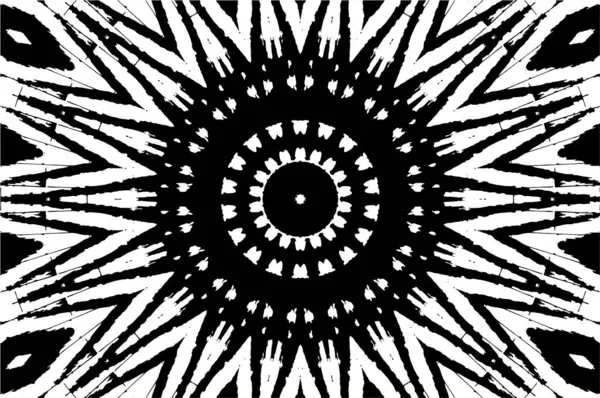 Siyah ve beyaz süslemeli arka plan. Mandala deseni.