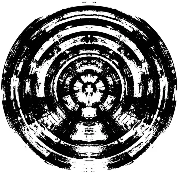 Хаотичні Чорно Білі Монохромні Візерунки Абстрактні Тіні Всередині Сфери — стоковий вектор