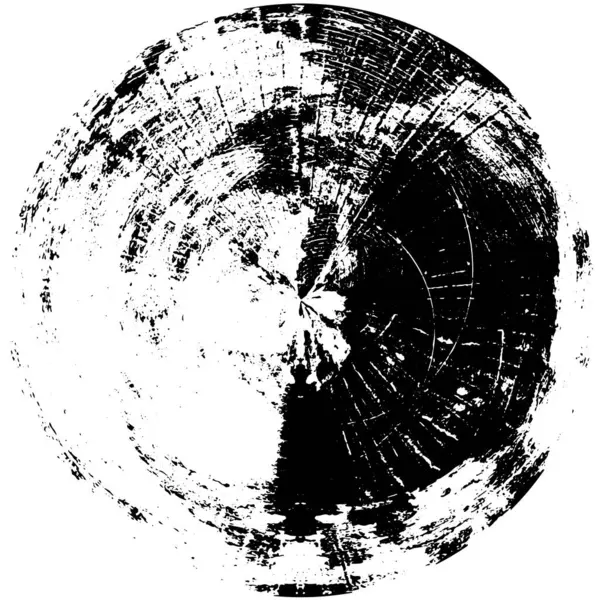 Schwarze Und Weiße Runde Pinsel Strukturierten Hintergrund — Stockvektor