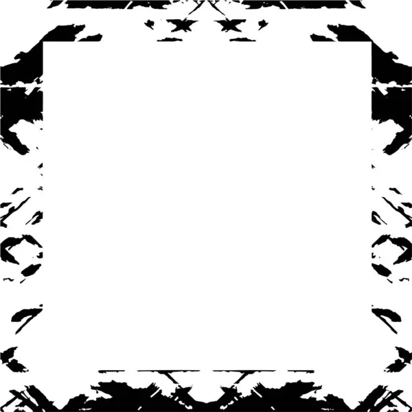 Квадратная Гранж Рамка Белом Фоне Векторная Иллюстрация — стоковый вектор