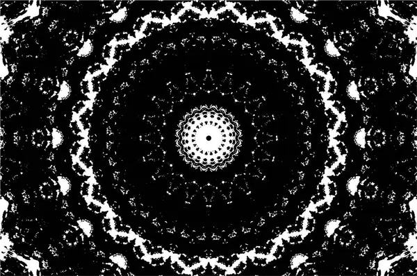 Siyah ve beyaz süslemeli arka plan. Mandala deseni.