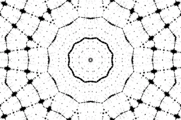 Patrón Mosaico Sin Costura Ornamental Blanco Negro — Vector de stock