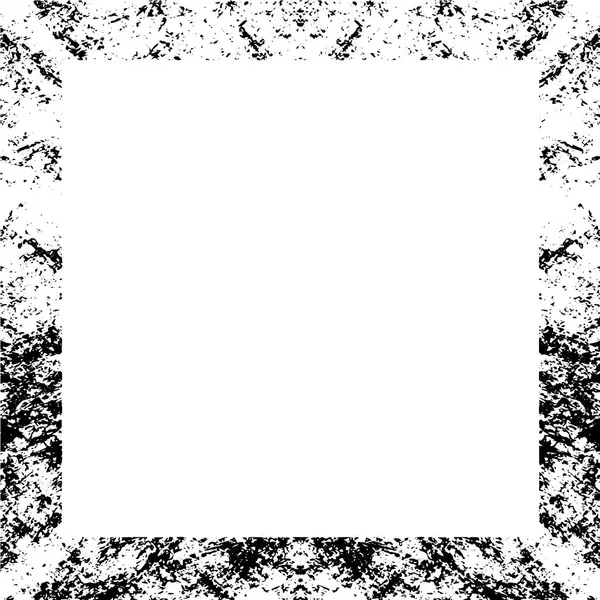 Zwart Witte Achtergrond Met Grunge Frame — Stockvector