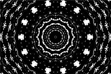 Süslü siyah beyaz mozaik desenli