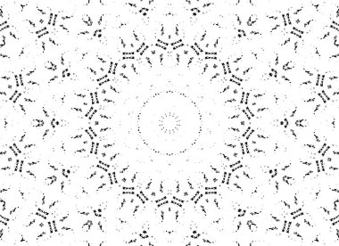 Süslü siyah beyaz mozaik desenli