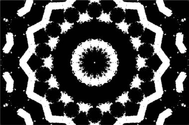 Kaleydoskopik desenli siyah beyaz yaratıcı arkaplan