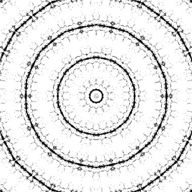 Süslü siyah beyaz mozaik desenli