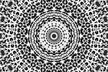 Siyah ve beyaz süslemeli arka plan. Mandala deseni.