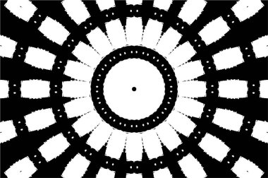 Siyah ve beyaz süslemeli arka plan. Mandala deseni.