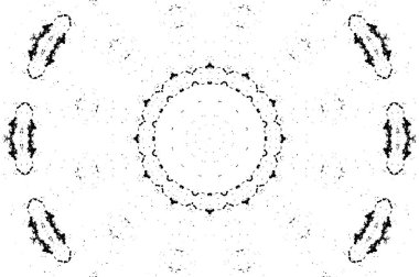 Süslü siyah beyaz mozaik desenli