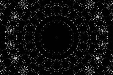 Siyah ve beyaz süslemeli arka plan. Mandala deseni.