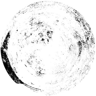 Beyaz arkaplanda siyah soyut mürekkep çemberi şekli. vektör illüstrasyonu  