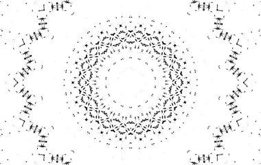 Siyah ve beyaz süslemeli arka plan. Mandala deseni.