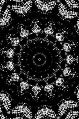 Siyah ve beyaz süslemeli arka plan. Mandala deseni.