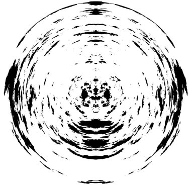  Beyaz arkaplanda soyut siyah mürekkep çemberi şekli. vektör illüstrasyonu 