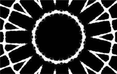 Süslü kaleydoskopik siyah beyaz arkaplan