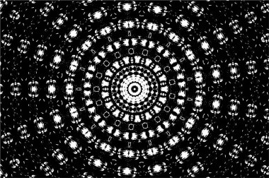 Siyah ve beyaz süslemeli arka plan. Mandala deseni.