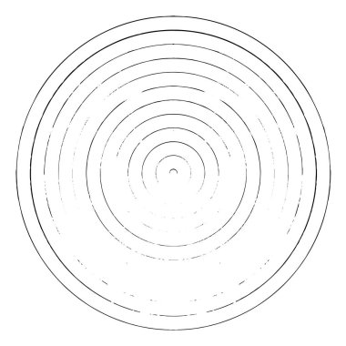  Beyaz arkaplanda soyut siyah mürekkep çemberi şekli. vektör illüstrasyonu 