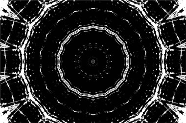 Siyah ve beyaz süslemeli arka plan. Mandala deseni.