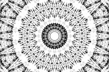 Siyah ve beyaz süslemeli arka plan. Mandala deseni.