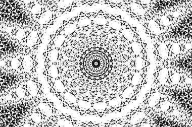 Siyah ve beyaz süslemeli arka plan. Mandala deseni.