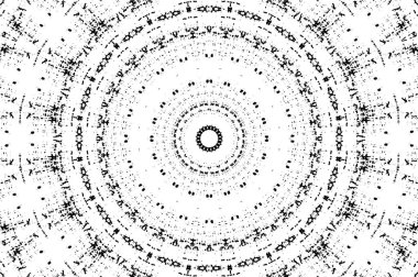 Siyah ve beyaz süslemeli arka plan. Mandala deseni.