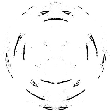  Beyaz arkaplanda soyut siyah çember şeklinin vektör çizimi.   