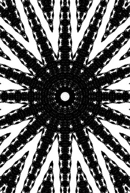 Siyah ve beyaz süslemeli arka plan. Mandala deseni.