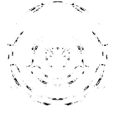  Beyaz arkaplanda soyut siyah çember şeklinin vektör çizimi.   