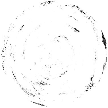 Beyaz zemin üzerinde soyut çember, yuvarlak grunge damgası, eski püskü boya dokusu, vektör illüstrasyonu