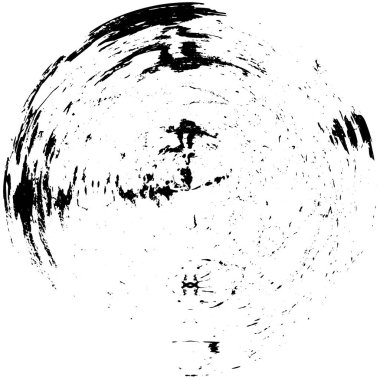 Beyaz zemin üzerinde soyut çember, yuvarlak grunge damgası, eski püskü boya dokusu, vektör illüstrasyonu