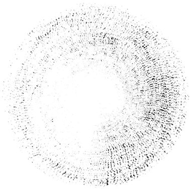 Beyaz zemin üzerinde soyut çember, yuvarlak grunge damgası, eski püskü boya dokusu, vektör illüstrasyonu