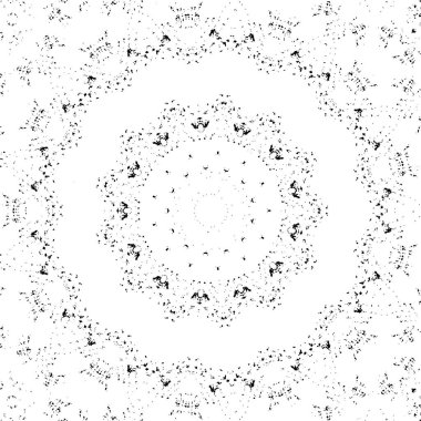 Siyah ve beyaz süslemeli arka plan. Mandala deseni.